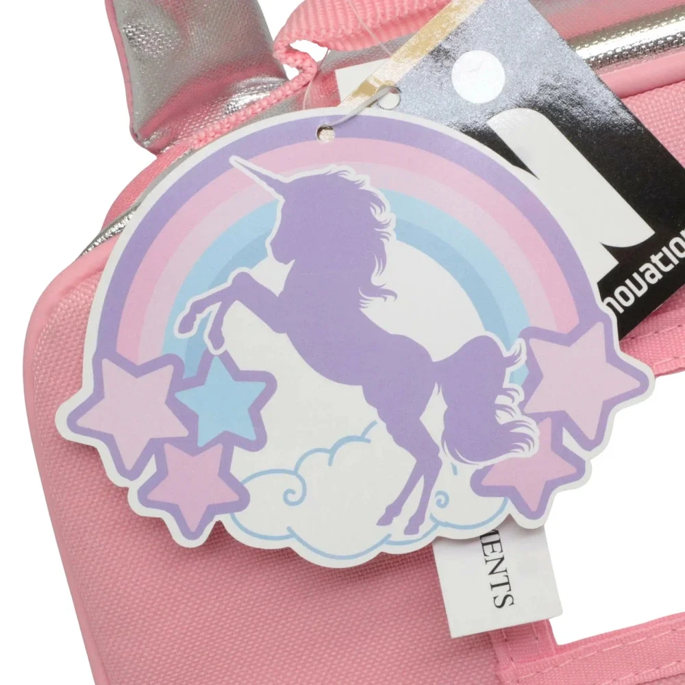 Pretty Pink Unicorn Lunch Box Girls Insulated School Tote Bag for Lunches NEW